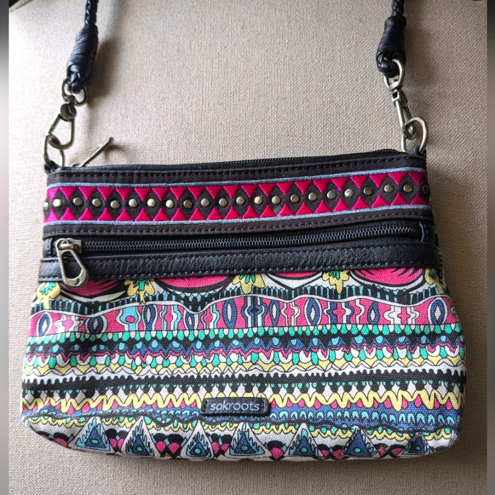 SAKROOTS Campus Mini Crossbody- Pink Berry One World Design